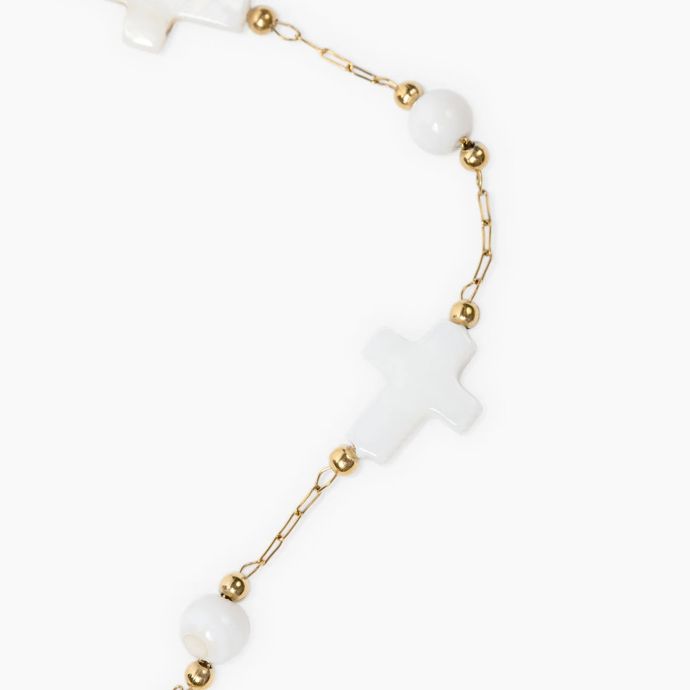 Crosses Gold Plated Brass Necklace - Image 4