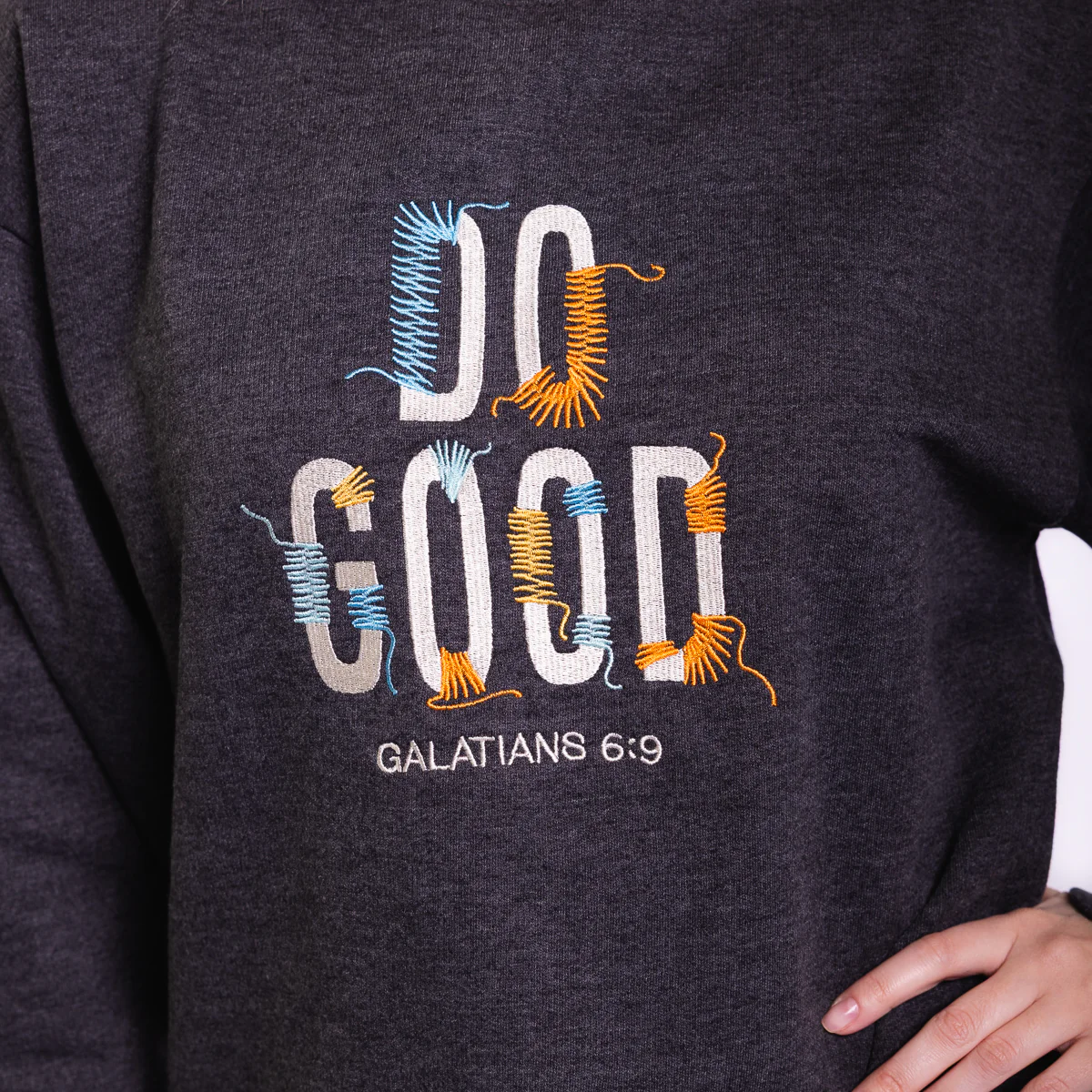 Do Good Embroidered Crewneck Sweatshirt - Image 3