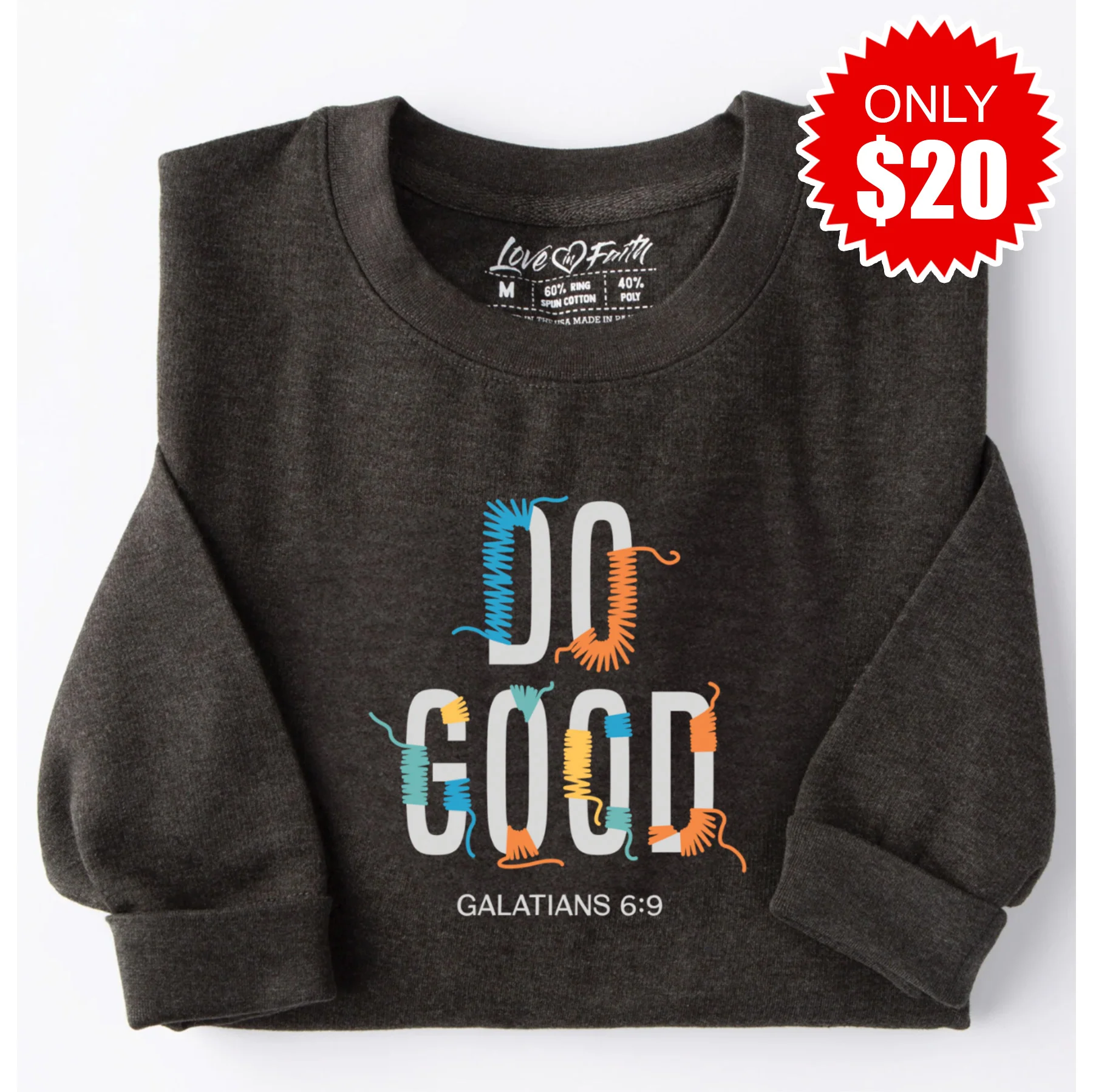 Do Good Embroidered Crewneck Sweatshirt - 20