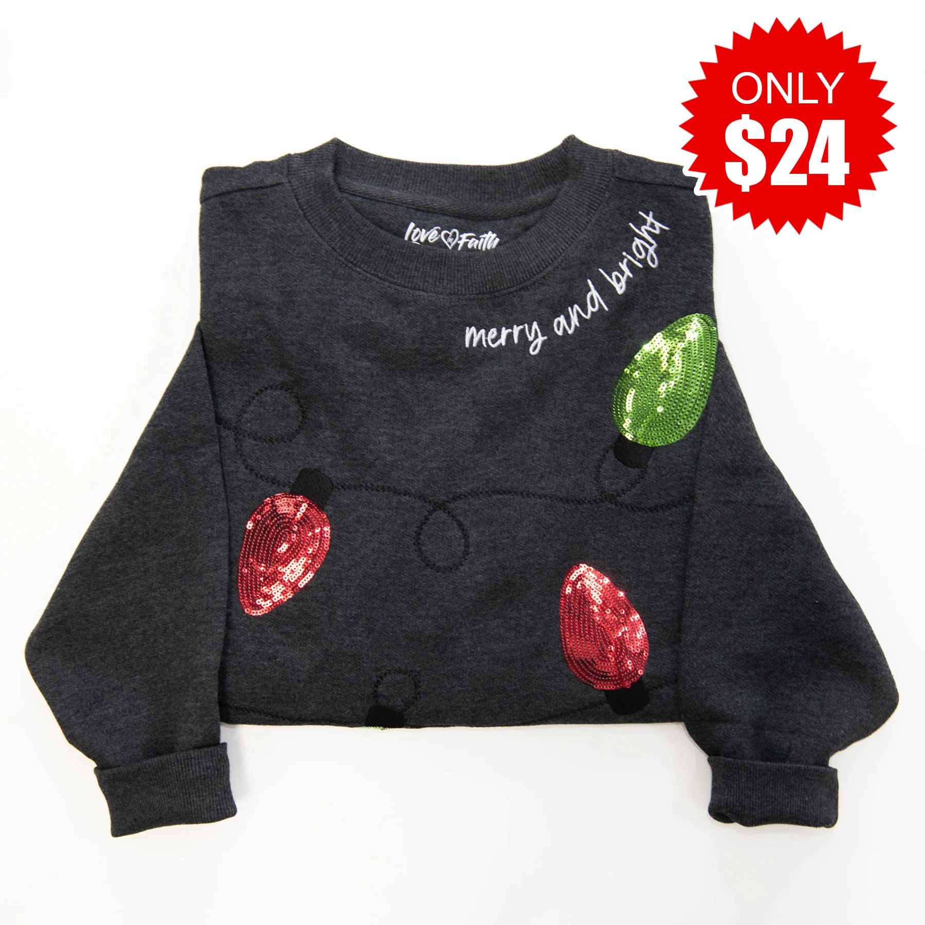 Embellished Merry and Bright Sweatshirt - 24 - Image 2