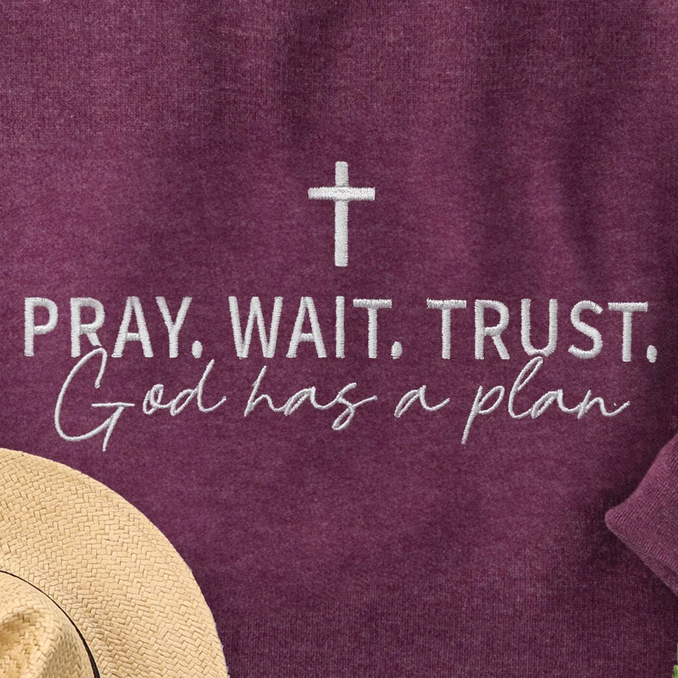 Embroidered God Has a Plan Sweatshirt - Image 2