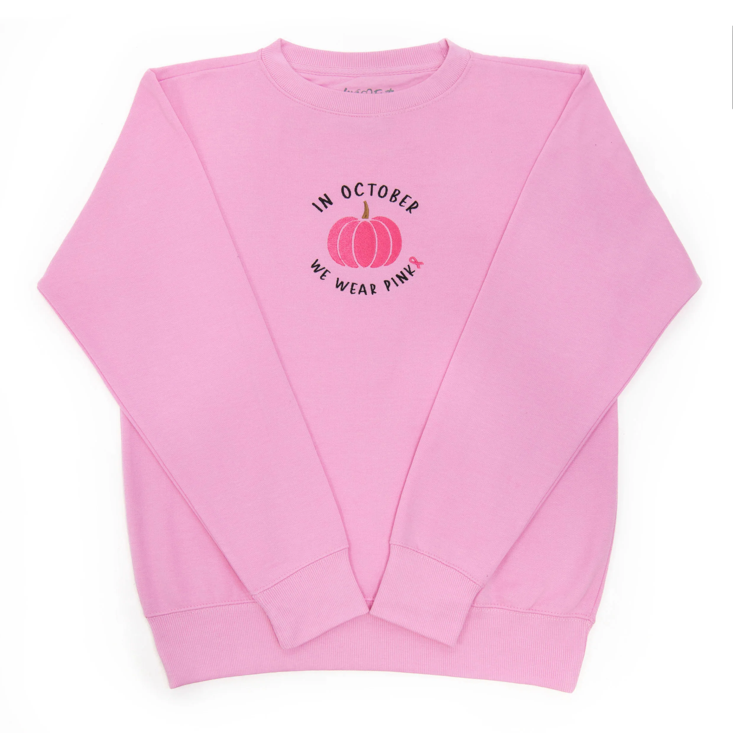 Embroidered In October We Wear Pink Sweatshirt - 18 - Image 3