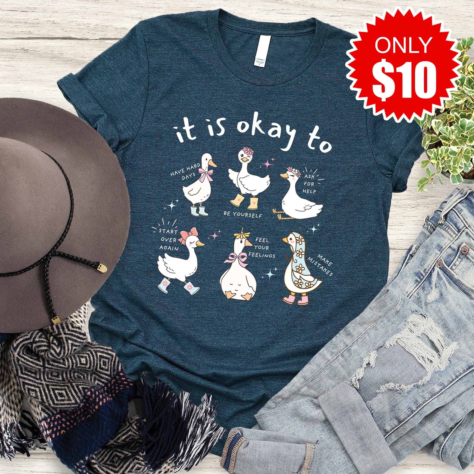 It Is Okay Goose Tee - 10
