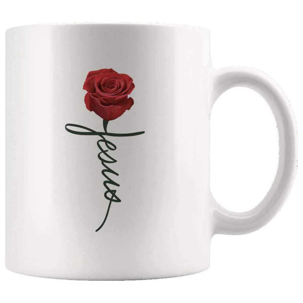 Jesus Rose Mug 11oz - Image 2