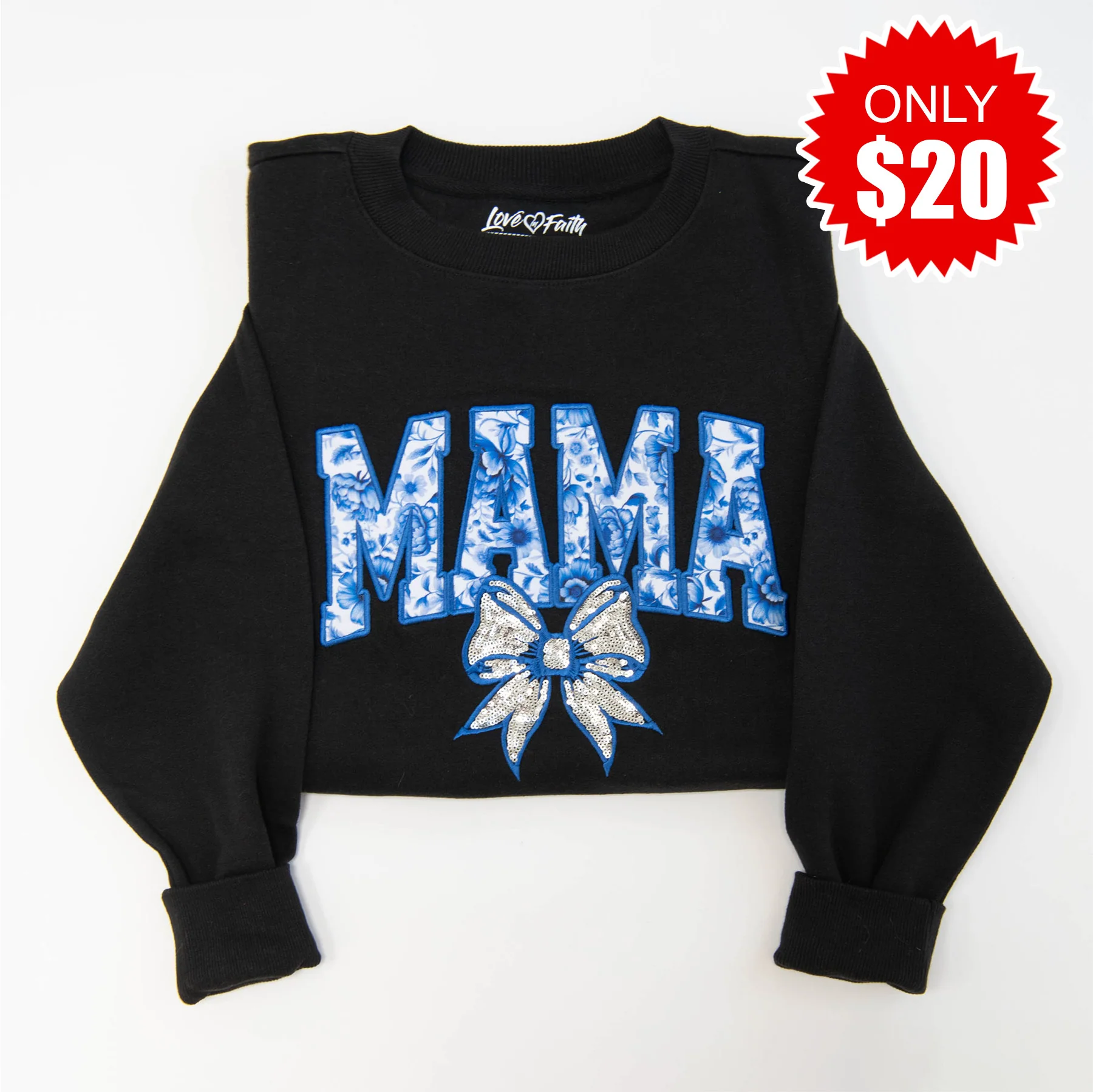 Mama Embellished Crewneck Sweatshirt - 20