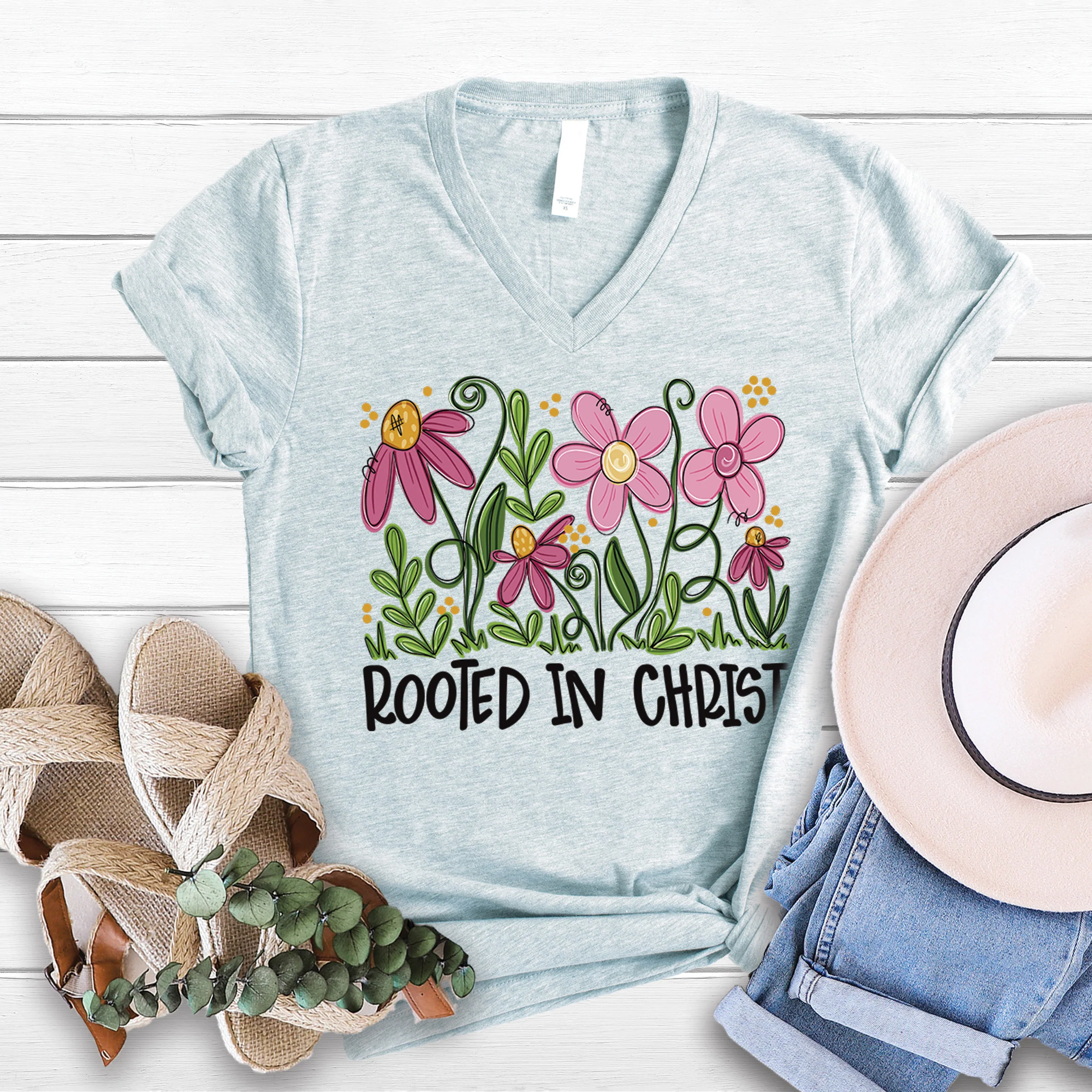 Rooted in Christ V-Neck