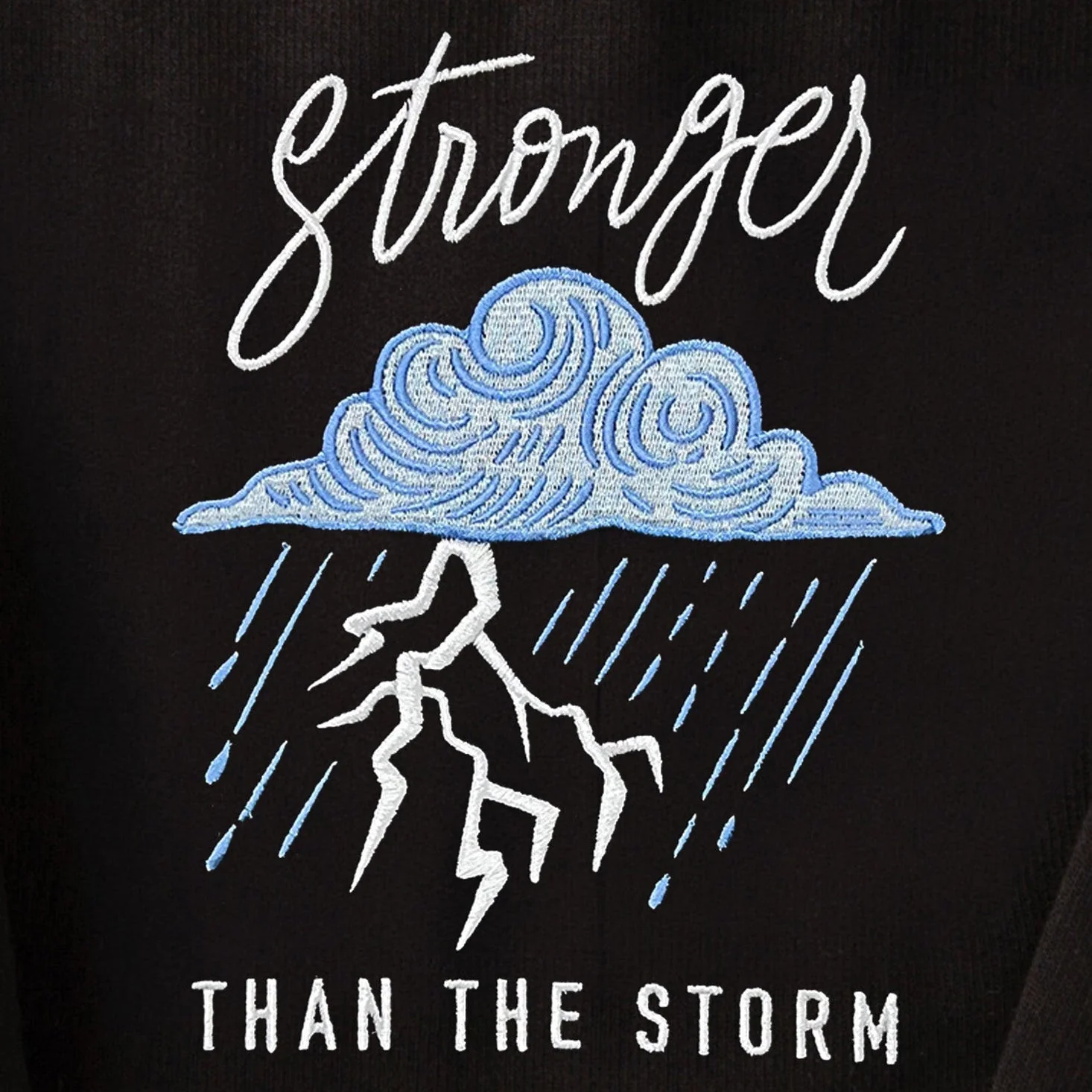 Stronger Cloud Embroidered Crewneck Sweatshirt - Image 4